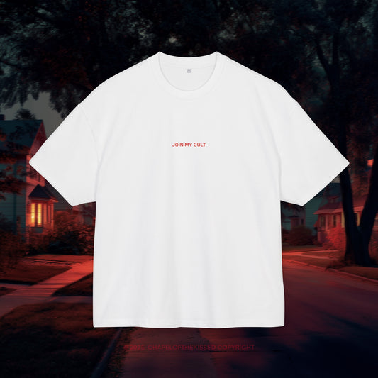 JOIN MY CULT - Unisex Cotton Box oversized Tee