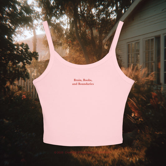 Brain,Boobs and boundaries - Women's Spaghetti Strap Tank Top