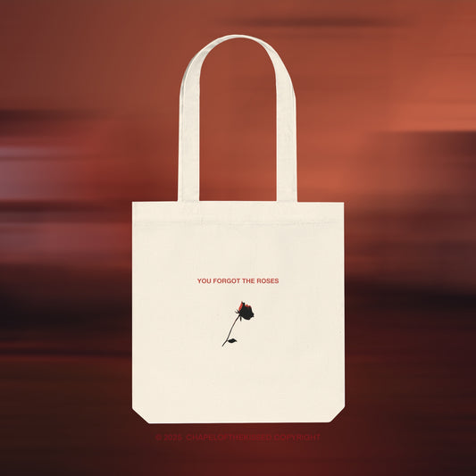 YOU FORGOT THE ROSES -art- Eco-Friendly, Woven Tote Bag
